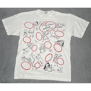 Vintage "We‎ Are The Future… Chilling, Isn't It" HMK CDS T-Shirt Adult XL White